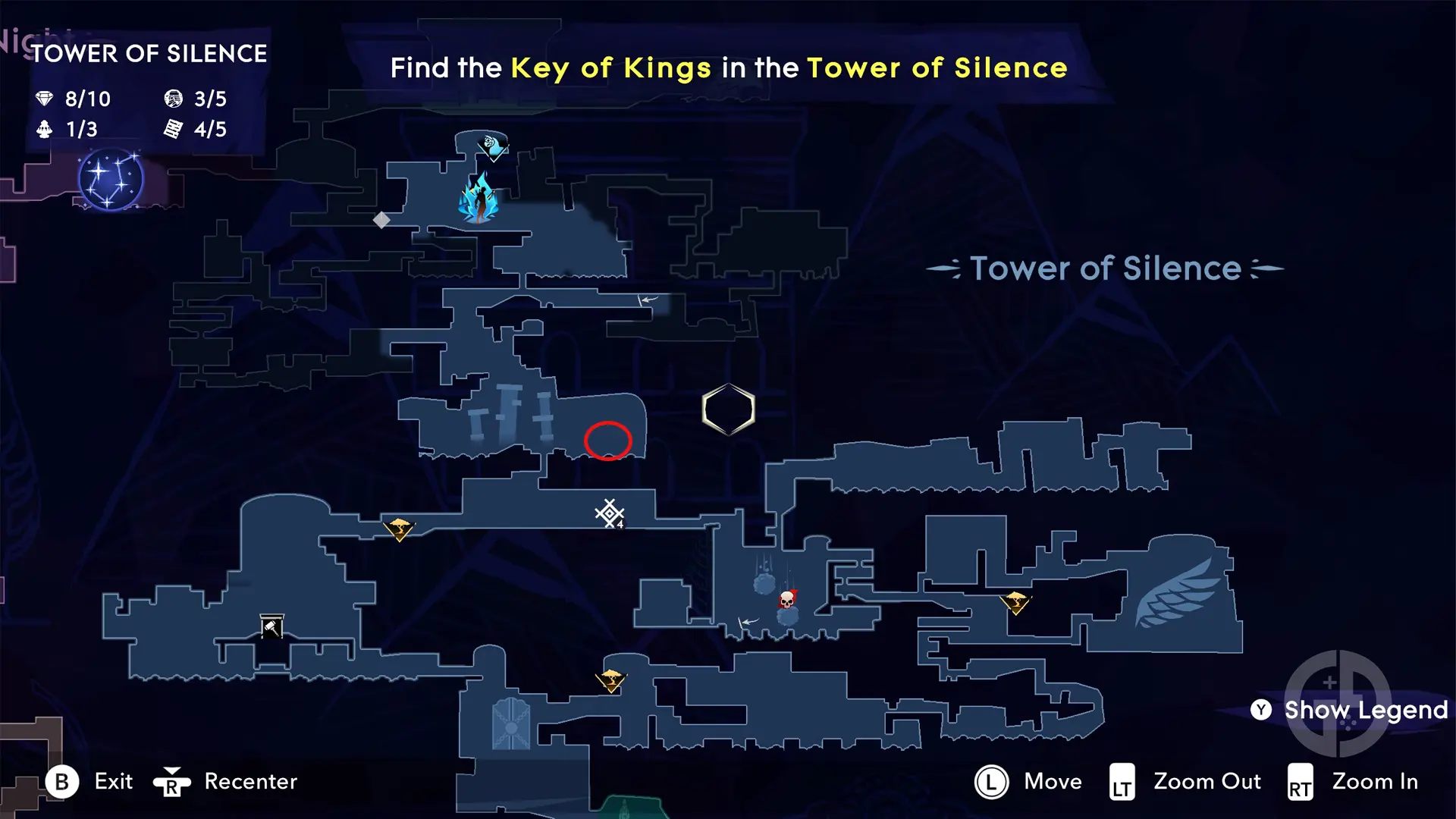 Tower of Silence map location in Prince of Persia: The Lost Crown