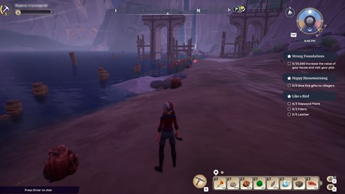 In-game screenshot of Clay spawn points in Palia