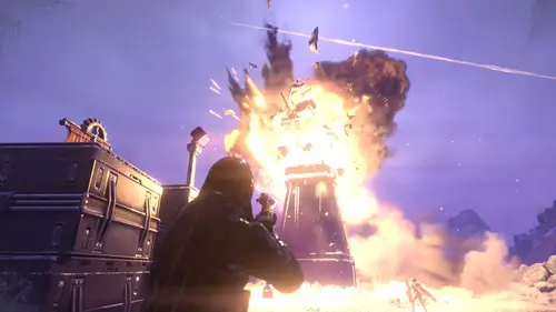 An explosion in Helldivers 2