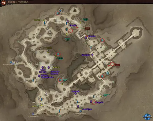 Diablo Immortal Hidden Lair Locations frozen tundra