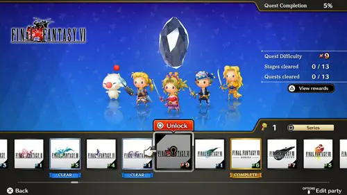 Theatrhythm Final Bar Line Tracklist: Main Game