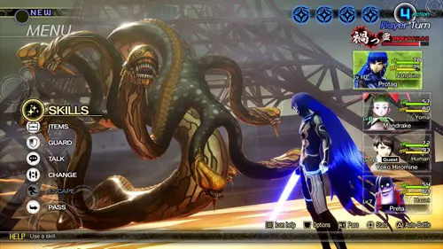 A battle in Shin Megami Tensei V: Vengeance