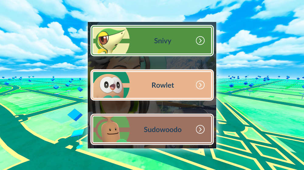 Pokemon GO choose a path: Snivy, Rowlet, or Sudowoodo?