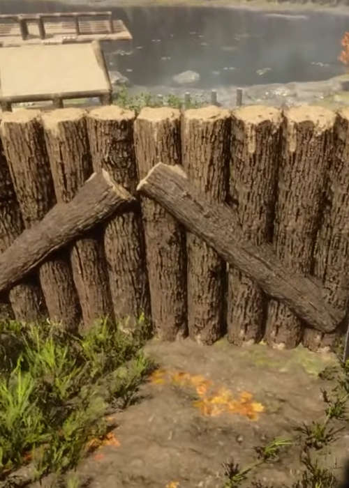 How to make a gate in a defensive wall in Sons of the Forest