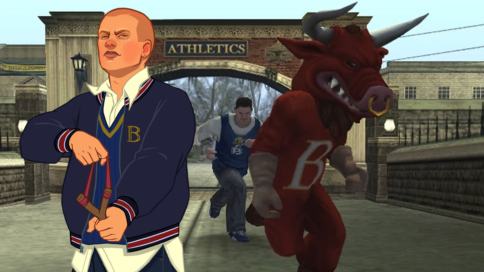 Bully Bull Mascot and Bully protagonist, Jimmy Hopkins