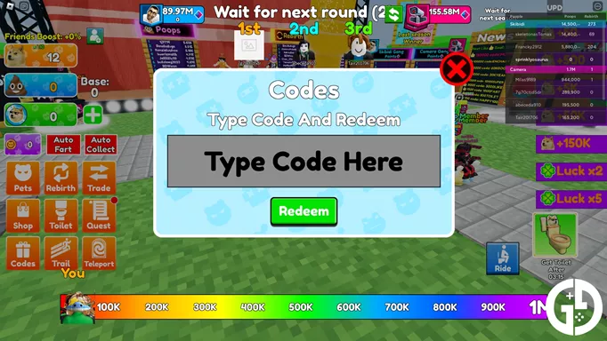 All Fart Race codes for free gems & toilets