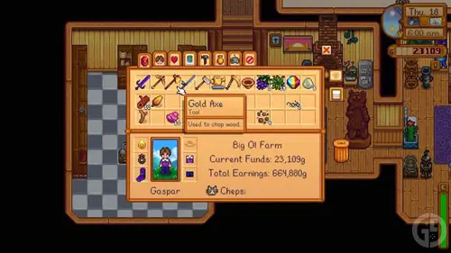 Gold Axe in Stardew Valley