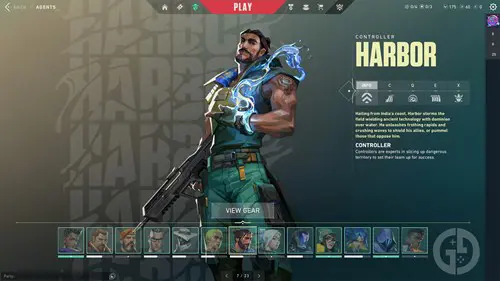 an image of Harbour in the VALORANT character selection screen