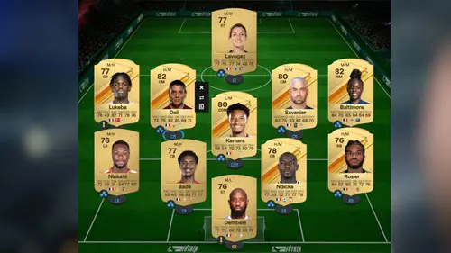 Image of the First XI cheapest Hybrid Leagues SBC solution in EA FC 24