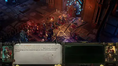 a conversation in Rogue Trader