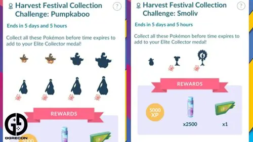 The Pokemon GO Harvest Festival Collection Challenges and their rewards