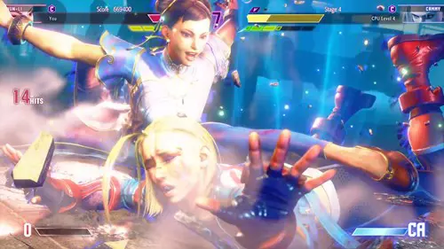 Image shows Chun-Li fighting Cammy in Street Fighter 6