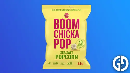 Angie's BOOMCHICKAPOP Sea Salt Popcorn, one of the best gaming snacks