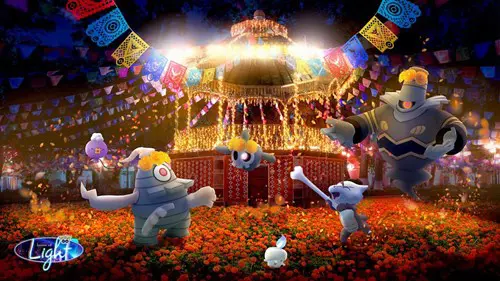 A promotional image for Día de Muertos in Pokemon GO