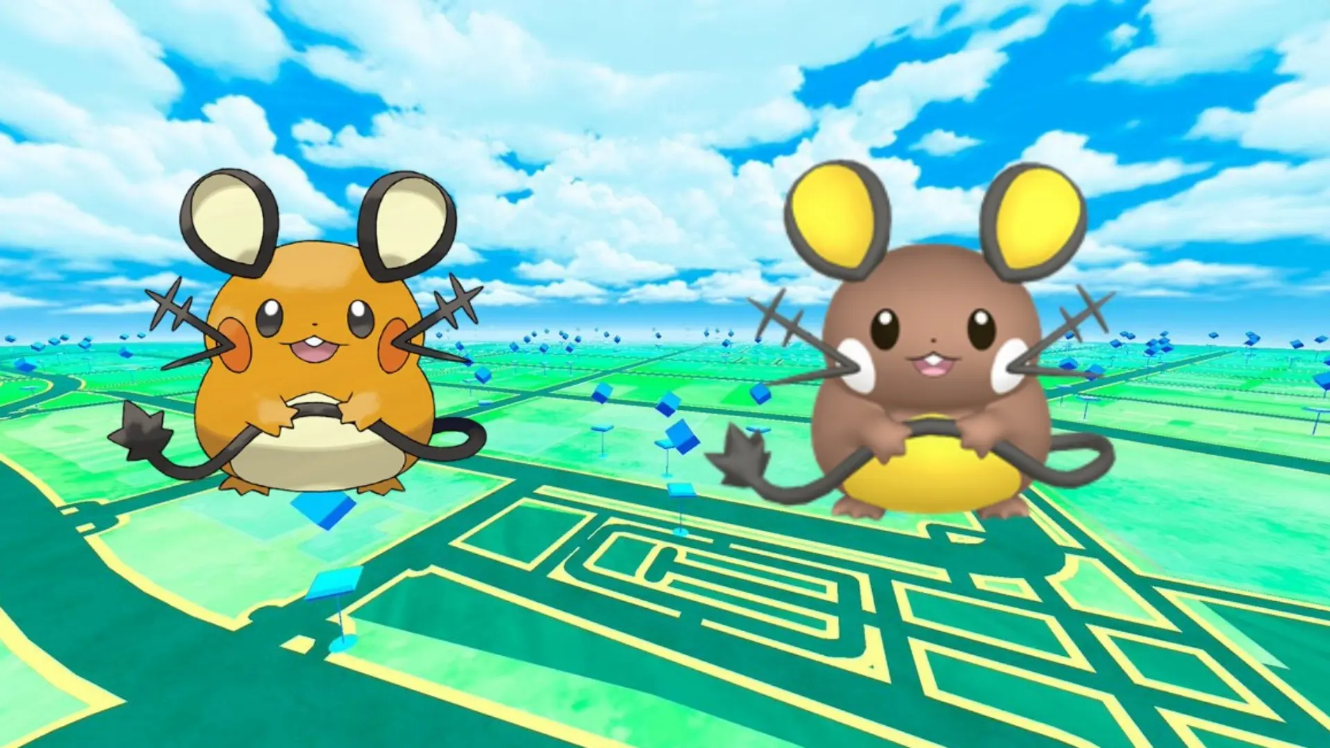 shiny dedenne and dedenne in pokemon go