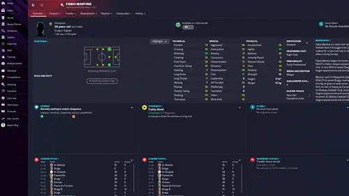 FM23 Fabio Martins Stats