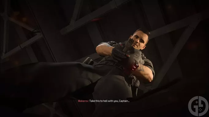 Makarov points a gun at the player, Price, in Modern Warfare 3