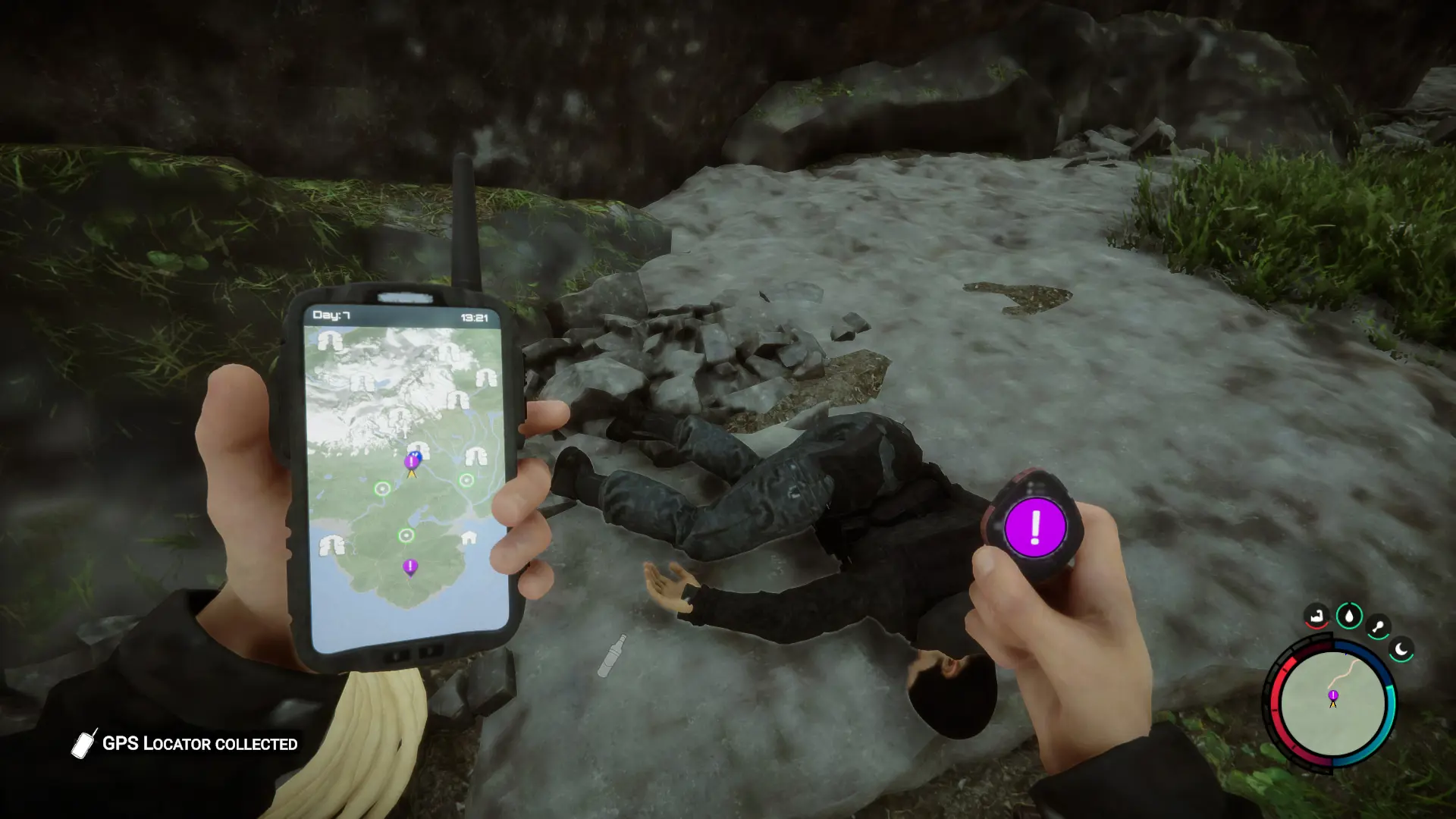 A GPS Locator in Sons of the Forest