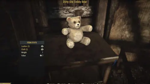 A Dirty Old Teddy Bear in Fallout 76