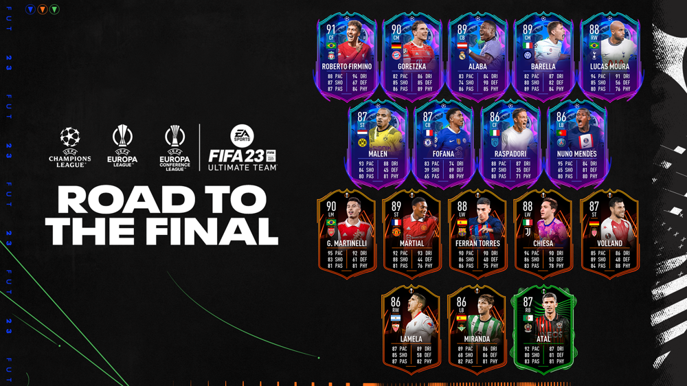 FIFA 23 Road To The Final Players: Firmino, Goretzka, Martinelli