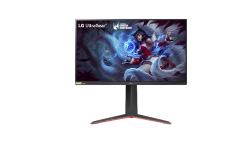 Key art of the LG 27GP850-B gaming monitor