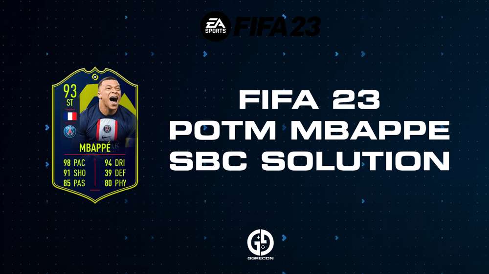 FIFA 23 POTM Mbappe SBC solution (March)