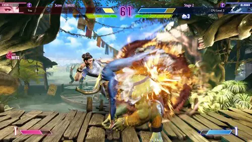 Chun-Li hitting Blanka with Lightning Kicks in Street Fighter 6