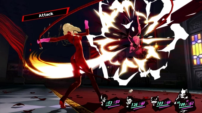 A battle from Persona 5.