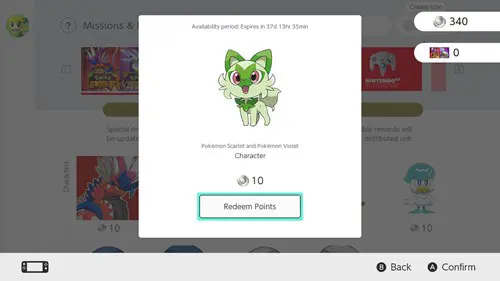 Purchasing the icon with Platinum Points. Part fo the how to get Pokemon Scarlet and Violet switch icons