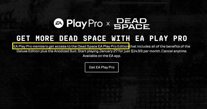 Is Dead Space On EA Play?