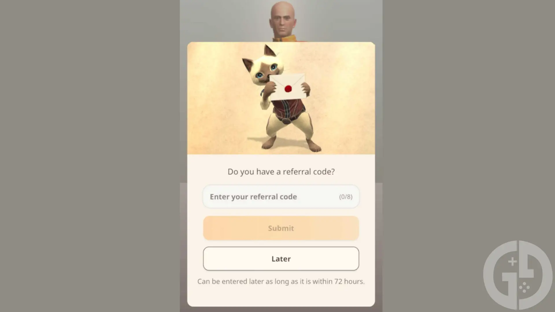 Image of the screen to use Monster Hunter Now referral codes