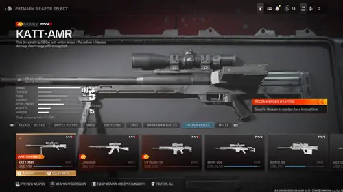 MW3 Sniper Rifle Class