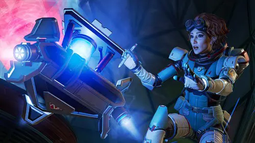 Apex Legends Gigabytes: A Legend bathed in blue light