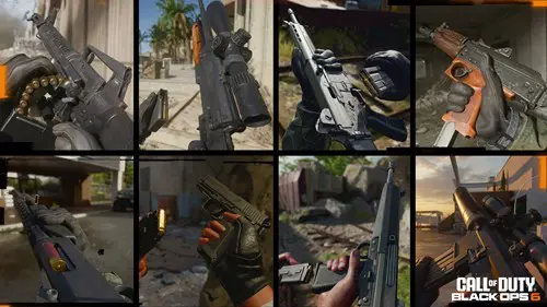 Image of the primary weapons available in the Black Ops 6 beta