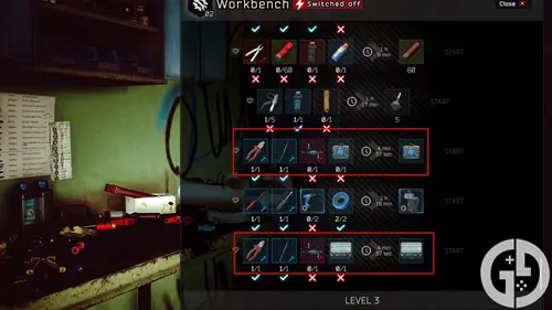 Image of the Rare Crate Workbench crafts in Escape from Tarkov