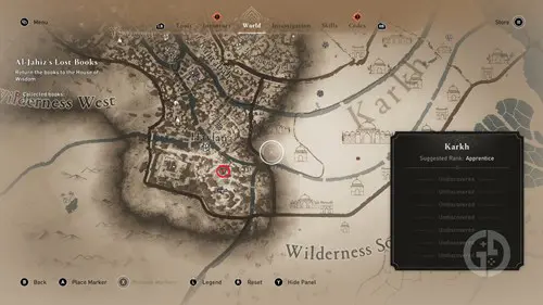 an image of the Assassin's Creed Mirage 'Delight By The Dome' Enigma reward map location