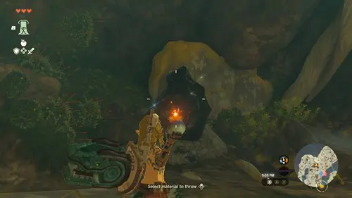 Link throwing a Bomb Flower in Zelda: Tears of the Kingdom