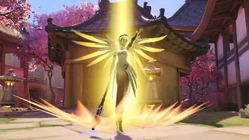 Image of Mercy's resurrect animation in Overwatch 2