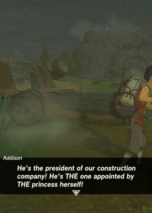 How to help Addison support President Hudson signs in Zelda: Tears of the Kingdom