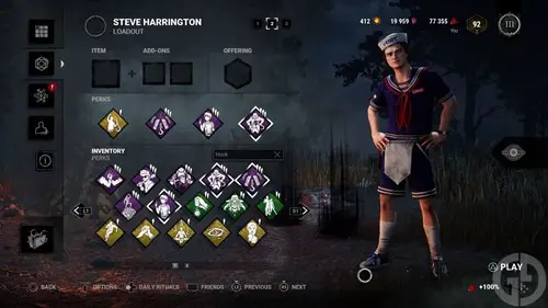 The Camaraderi build for Steve Harrington in DbD