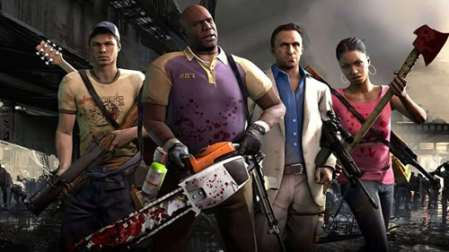 The characters of Left 4 Dead 2.