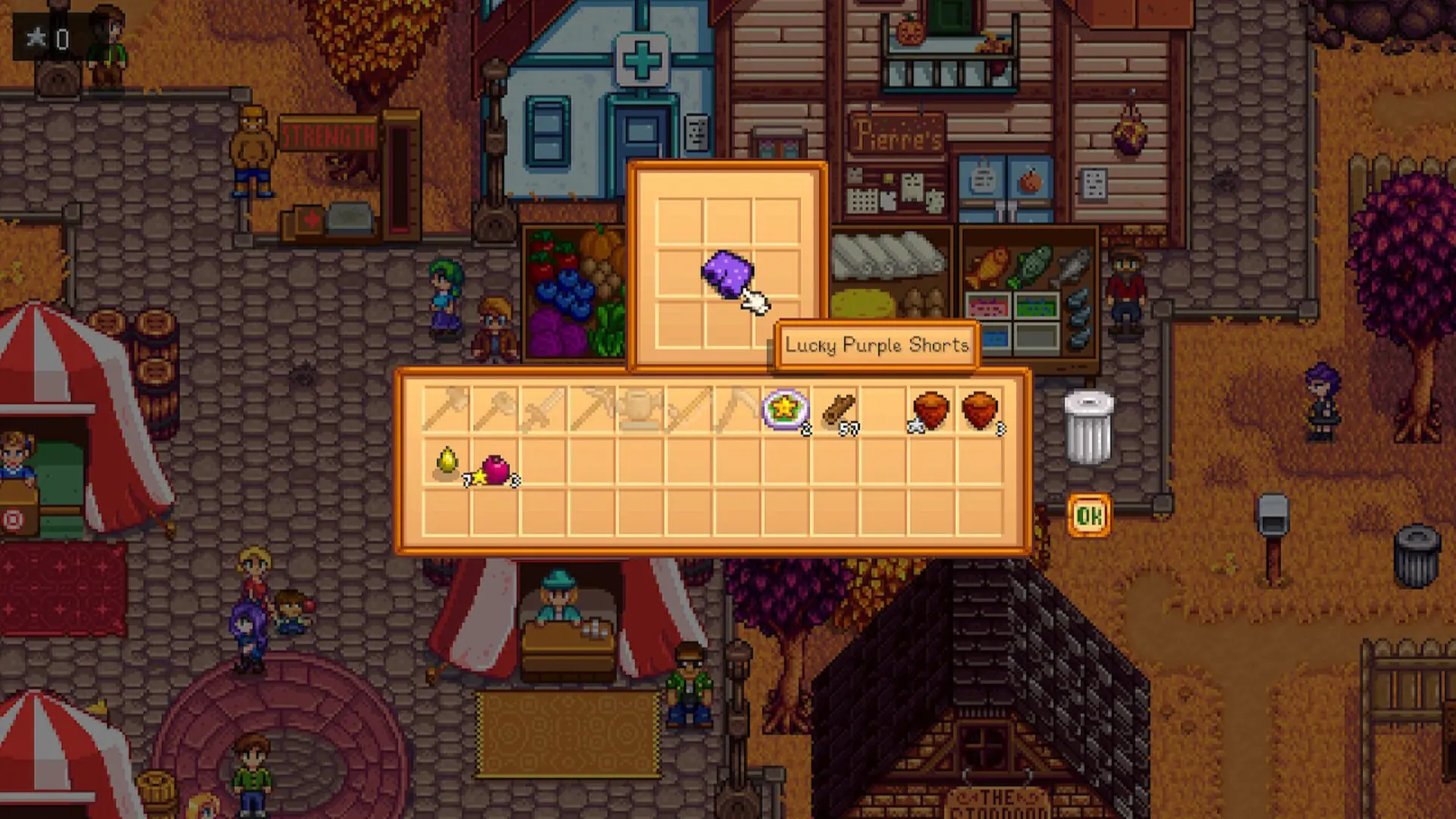 They Mayor's pants in the Grange Display at the Stardew Valley Fair