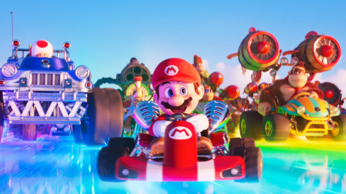 Mario movie karting scene