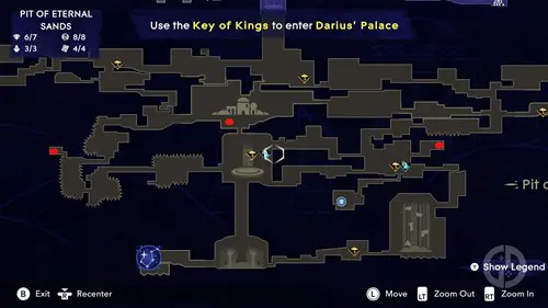 Pit of Eternal Sands Spirited Sand Jar map locations in Prince of Persia: The Lost Crown