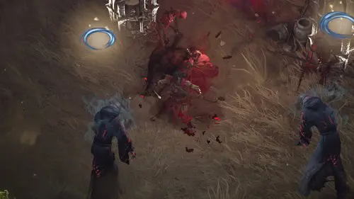 Image of combat with the Rogue class in Diablo 4