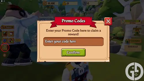 Image showing you how to redeem codes in Shrek Swamp Tycoon