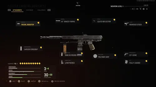 The best Warzone Cooper Carbine menu.