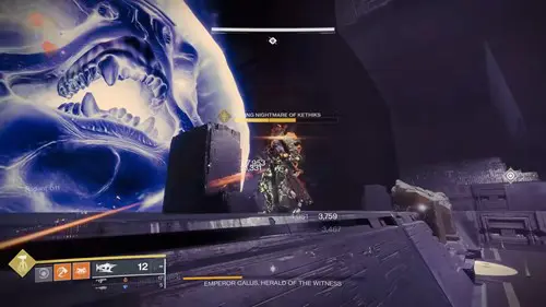 Destiny 2: Fighting the Nightmare of Kethiks while Calus is in the background