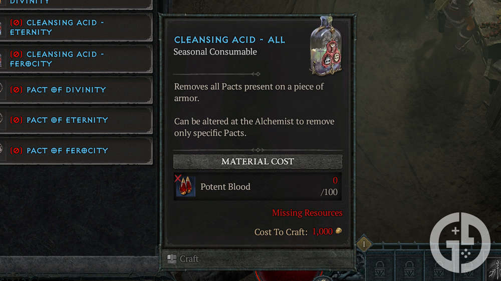 How to get & use Cleansing Acid in Diablo 4 Season of Blood